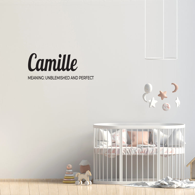 Vinyl Wall Art Decal - Camille Meaning - 30" x 10" - Trendy Inspirational Quote Sticker For Children Bedroom Home School Classroom Nursery Daycare Kids Room Decor 3