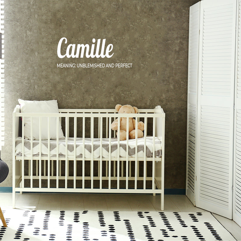 Vinyl Wall Art Decal - Camille Meaning - 30" x 10" - Trendy Inspirational Quote Sticker For Children Bedroom Home School Classroom Nursery Daycare Kids Room Decor 3