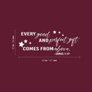 Vinyl Wall Art Decal - Every Good And Perfect Gift Comes From Above - James 1:17 - 50" x 22" - Modern Cute Religious Inspirational Quote Sticker For Children Home Nursery Kids Room Decor 4