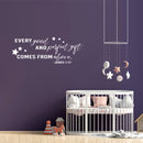 Vinyl Wall Art Decal - Every Good And Perfect Gift Comes From Above - James 1:17 - 50" x 22" - Modern Cute Religious Inspirational Quote Sticker For Children Home Nursery Kids Room Decor 2