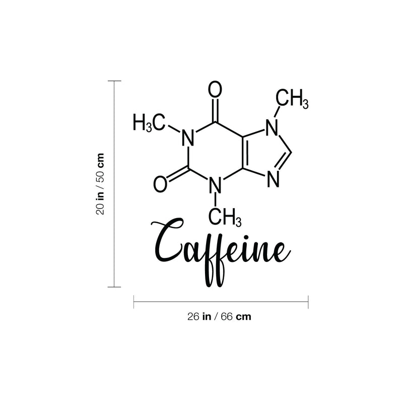 Vinyl Wall Art Decal - Caffeine Formula - 20" x 26" - Trendy Fun Cool Chemistry Element Design Sticker For Home Kitchen Office School Coffee Shop Restaurant Storefront Decor 4