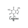 Vinyl Wall Art Decal - Caffeine Formula - 20" x 26" - Trendy Fun Cool Chemistry Element Design Sticker For Home Kitchen Office School Coffee Shop Restaurant Storefront Decor 1