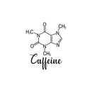 Vinyl Wall Art Decal - Caffeine Formula - 20" x 26" - Trendy Fun Cool Chemistry Element Design Sticker For Home Kitchen Office School Coffee Shop Restaurant Storefront Decor 1