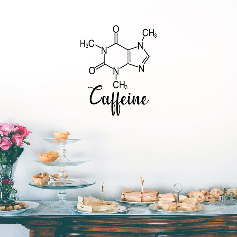 Vinyl Wall Art Decal - Caffeine Formula - 20" x 26" - Trendy Fun Cool Chemistry Element Design Sticker For Home Kitchen Office School Coffee Shop Restaurant Storefront Decor 2