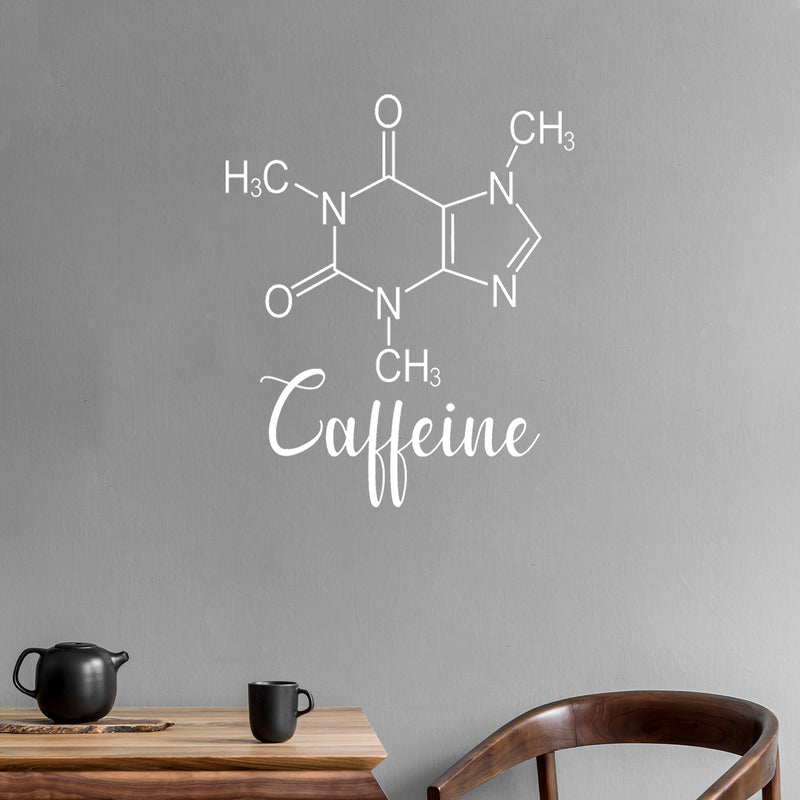 Vinyl Wall Art Decal - Caffeine Formula - 20" x 26" - Trendy Fun Cool Chemistry Element Design Sticker For Home Kitchen Office School Coffee Shop Restaurant Storefront Decor 2