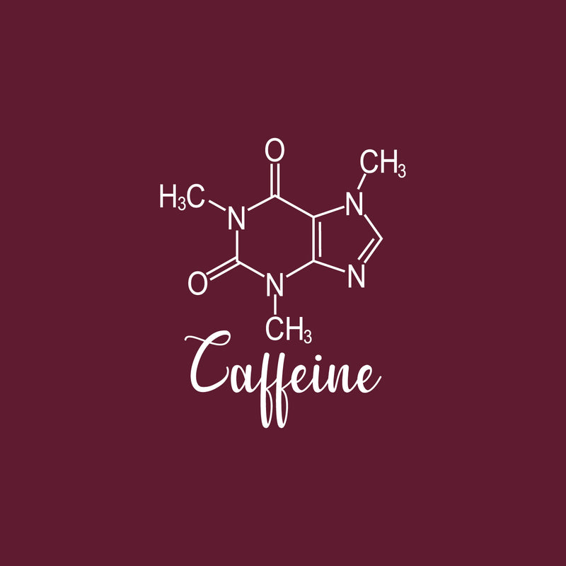 Vinyl Wall Art Decal - Caffeine Formula - 20" x 26" - Trendy Fun Cool Chemistry Element Design Sticker For Home Kitchen Office School Coffee Shop Restaurant Storefront Decor 1