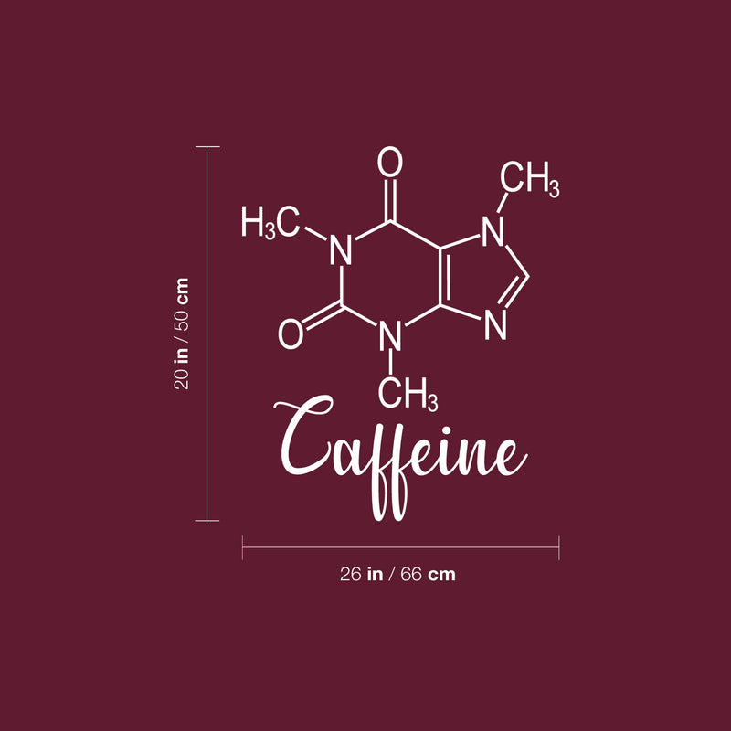 Vinyl Wall Art Decal - Caffeine Formula - 20" x 26" - Trendy Fun Cool Chemistry Element Design Sticker For Home Kitchen Office School Coffee Shop Restaurant Storefront Decor 4