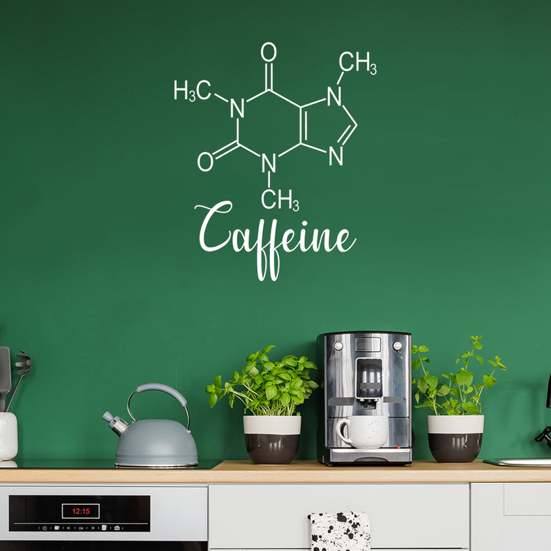 Vinyl Wall Art Decal - Caffeine Formula - 20" x 26" - Trendy Fun Cool Chemistry Element Design Sticker For Home Kitchen Office School Coffee Shop Restaurant Storefront Decor 3