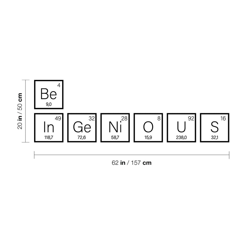 Vinyl Wall Art Decal - Be In Ge In O US - 20" x 62" - Trendy Fun Motivating Good Vibes Quote Home Study Room Playroom School Classroom Chemistry Lab Library Office Coffee Shop Decor 4