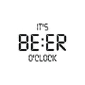 Vinyl Wall Art Decal - It's Beer O'clock - Trendy Sarcastic Funny Adult Joke Quote Sticker For Home Living Room Kitchen Liquor Store Restaurant Bar Storefront Decor 1