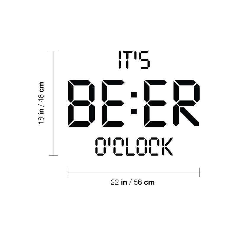 Vinyl Wall Art Decal - It's Beer O'clock - 18" x 22" - Trendy Sarcastic Funny Adult Joke Quote Sticker For Home Living Room Kitchen Liquor Store Restaurant Bar Storefront Decor 4