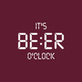 Vinyl Wall Art Decal - It's Beer O'clock - 18" x 22" - Trendy Sarcastic Funny Adult Joke Quote Sticker For Home Living Room Kitchen Liquor Store Restaurant Bar Storefront Decor 1