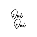 Vinyl Wall Art Decal - Oui Oui - - Trendy Cute Inspirational French Words Quote Sticker For Friends Couples Love Home Bedroom Store Living Room Decor 1