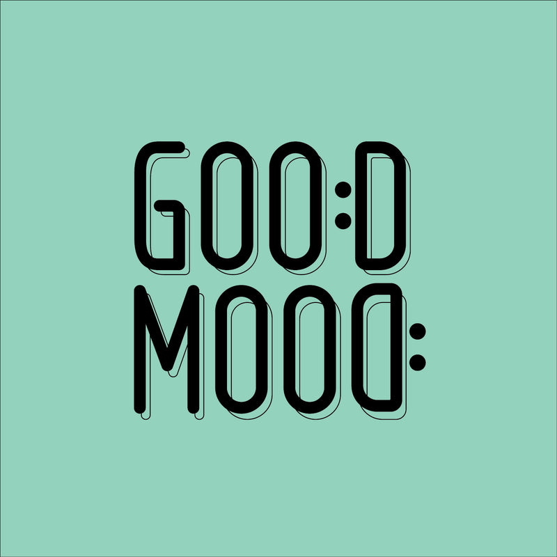 Vinyl Wall Art Decal - Good Mood - 24" x 25" - Modern Funny Inspiring Positive Vibes Quote Sticker For Home Bedroom Playroom School Classroom Office Coffee Shop Gym Fitness Decor 1