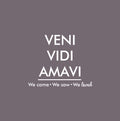 Vinyl Wall Art Decal - Veni Vidi Amavi - 17" x 21" - Trendy Lovely Motivational Fun Latin Quote Sticker For Home Bedroom Closet Living Room Office School Coffee Shop Decor 1