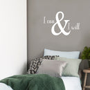 Vinyl Wall Art Decal - I Can & I Will - 22" x 30" - Trendy Inspirational Optimistic Self Esteem Quote Sticker For Home Kids Bedroom Living Room Playroom Classroom Office Coffee Shop Decor 3