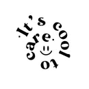 Vinyl Wall Art Decal - It's Cool To Care - Inspirational Quote Smile Sticker For Bedroom Mirror Make Up Notebooks Laptops Mugs Thermos Car Bumpers Windows Decor 1