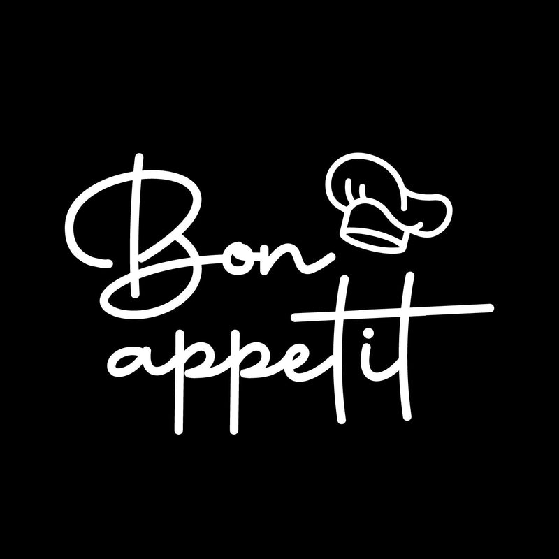 Vinyl Wall Art Decal - Bon Appetit - 10" x 15" - Trendy Lovely Fun Good Vibes Quote Sticker For Home Kitchen Dining Room Dinner Restaurant Cafeteria Coffee Shop Storefront Decor 1