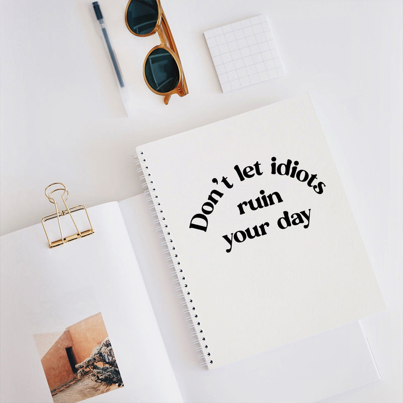 Vinyl Wall Art Decal - Don't Let Idiots Ruin Your Day - Trendy Funny Motivational Quote For Home Bedroom Living Room Office Workplace Store Decoration Sticker 2