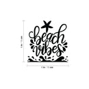 Vinyl Wall Art Decal - Beach Vibes - - Inspiring Positive Summer Vibes Quote Turtle Design Sticker For Home Office Laptops Notebooks Cars Windows Decor 5