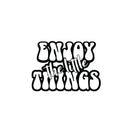 Vinyl Wall Art Decal - Enjoy The Little Things - Cute Trendy Fun Inspiring Optimistic Quote Sticker For Home Bedroom Kids room Playroom School Office Coffee Shop Decor 1