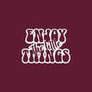 Vinyl Wall Art Decal - Enjoy The Little Things - 8" x 11" - Modern Inspirational Positive Quote Sticker For Home Office Bedroom Living Room Kids Room Coffee Shop Decor 1