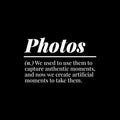 Vinyl Wall Art Decal - Photos Definition - 9" x 15" - Trendy Inspirational Good Vibes Social Media Quote Sticker For Home Living Room School Office Coffee Shop Storefront Decor 1