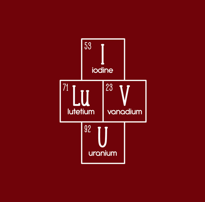 Vinyl Wall Art Decal - I Love You Periodic Table - 21" x 30" - Cute Educational Quote Sticker For Classroom Kids Room Home Playroom Chemistry Elements Preschool Nursery Decor 1