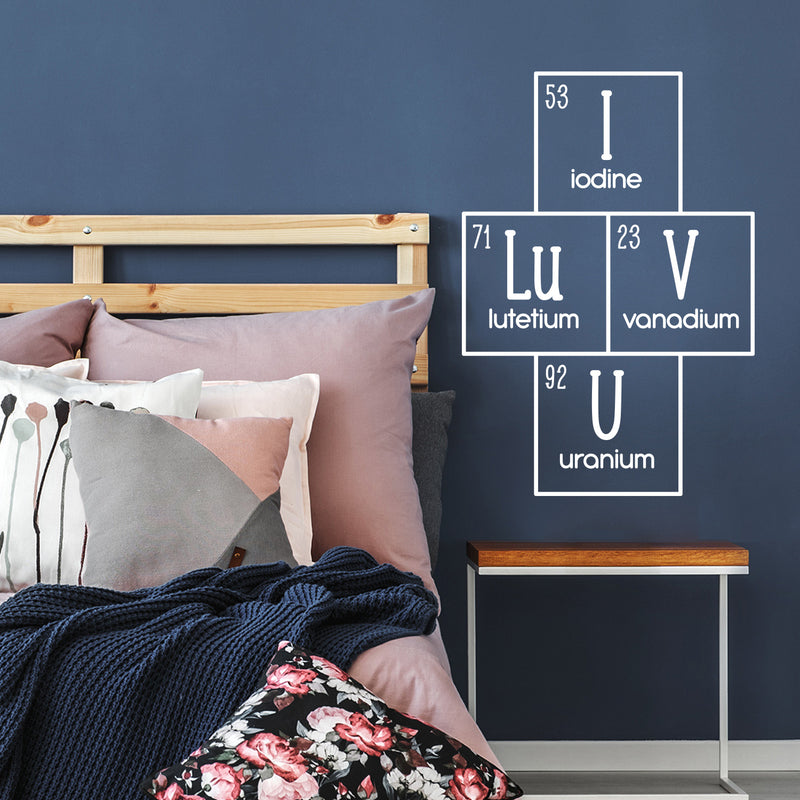 Vinyl Wall Art Decal - I Love You Periodic Table - 21" x 30" - Cute Educational Quote Sticker For Classroom Kids Room Home Playroom Chemistry Elements Preschool Nursery Decor 3