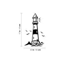 Vinyl Wall Art Decal - Lighthouse - 20" x 17" - Beach Icons Boat leading light Shape Cute Modern Trendy Beacon Ocean Navy Design For Home Office Living Room Bedroom Store Decor 4