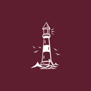 Vinyl Wall Art Decal - Lighthouse - 20" x 17" - Beach Icons Boat leading light Shape Cute Modern Trendy Beacon Ocean Navy Design For Home Office Living Room Bedroom Store Decor 1