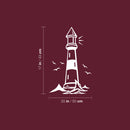 Vinyl Wall Art Decal - Lighthouse - 20" x 17" - Beach Icons Boat leading light Shape Cute Modern Trendy Beacon Ocean Navy Design For Home Office Living Room Bedroom Store Decor 4