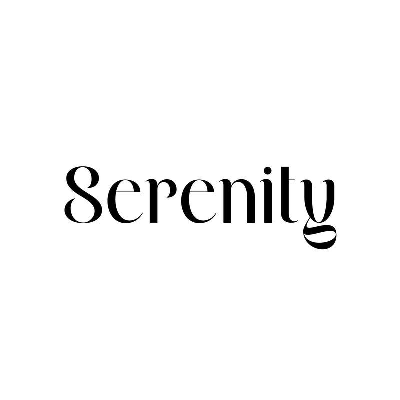 Vinyl Wall Art Decal - Serenity - 26" x 8" - Modern Inspirational Calm Quote Sticker For Home Bedroom Work Office Living Room Therapy Decor 1