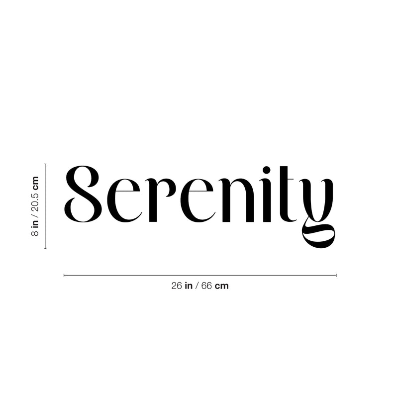 Vinyl Wall Art Decal - Serenity - 26" x 8" - Modern Inspirational Calm Quote Sticker For Home Bedroom Work Office Living Room Therapy Decor 4