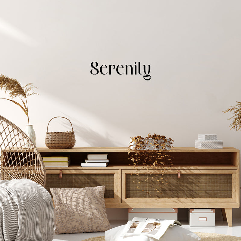 Vinyl Wall Art Decal - Serenity - 26" x 8" - Modern Inspirational Calm Quote Sticker For Home Bedroom Work Office Living Room Therapy Decor 2