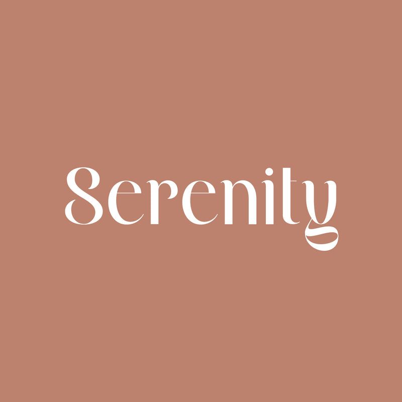 Vinyl Wall Art Decal - Serenity - 26" x 8" - Modern Inspirational Calm Quote Sticker For Home Bedroom Work Office Living Room Therapy Decor 1