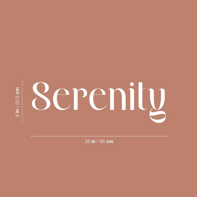 Vinyl Wall Art Decal - Serenity - 26" x 8" - Modern Inspirational Calm Quote Sticker For Home Bedroom Work Office Living Room Therapy Decor 4