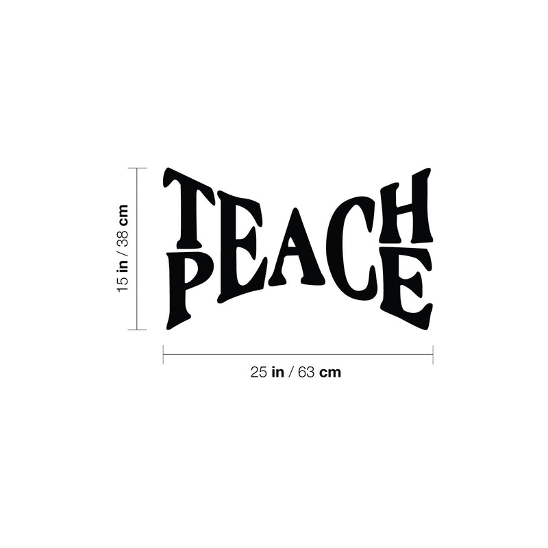 Vinyl Wall Art Decal - Teach Peace - 15" x 25" - Trendy Inspirational Positive Quote Sticker For Home Kids Room Bedroom School Classroom Nursery Office Decor 4