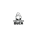 Vinyl Wall Art Decal - I Don't Give A Duck - 6.- Funny Adult Joke Quote Sticker For Bedroom Mirror Make Up Notebooks Laptops Mugs Thermos Car Bumpers Windows Decor 1