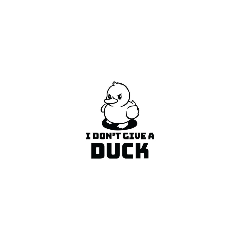 Vinyl Wall Art Decal - I Don't Give A Duck - 6.6" x 6" - Funny Adult Joke Quote Sticker For Bedroom Mirror Make Up Notebooks Laptops Mugs Thermos Car Bumpers Windows Decor 1