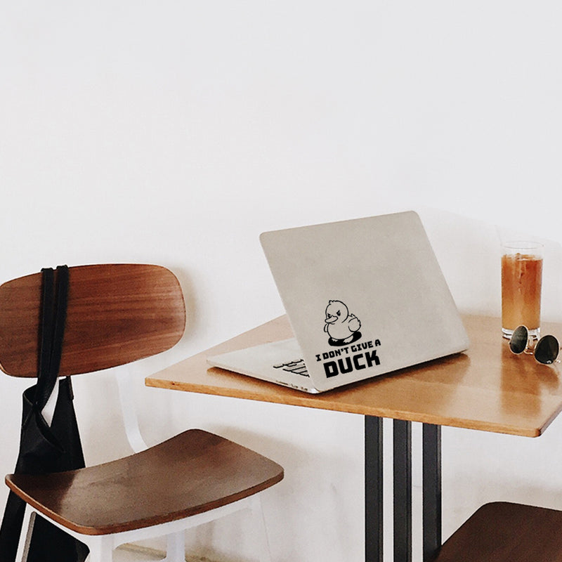Vinyl Wall Art Decal - I Don't Give A Duck - 6.- Funny Adult Joke Quote Sticker For Bedroom Mirror Make Up Notebooks Laptops Mugs Thermos Car Bumpers Windows Decor 3