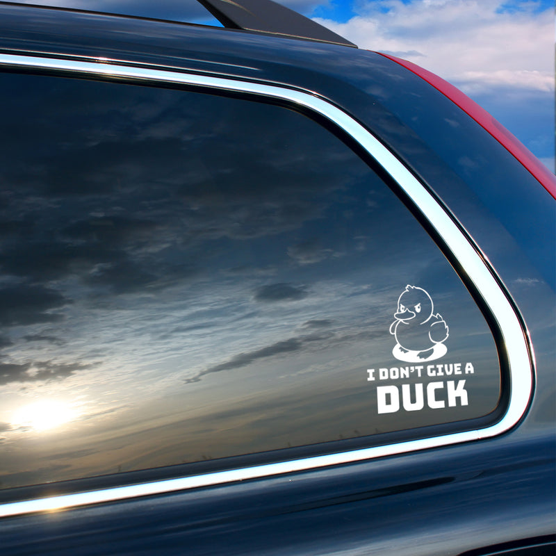 Vinyl Wall Art Decal - I Don't Give A Duck - 6.6" x 6" - Funny Adult Joke Quote Sticker For Bedroom Mirror Make Up Notebooks Laptops Mugs Thermos Car Bumpers Windows Decor 2