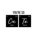 Vinyl Wall Art Decal - You're So Cu Te - Trendy Funny Lovely Good Vibes Quote Home Study Room Playroom School Classroom Chemistry Lab Library Office Coffee Shop Decor 1