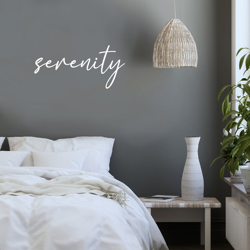 Vinyl Wall Art Decal - Serenity - Trendy Peaceful Inspirational Lovely Vibes Quote Sticker For Home Bedroom Closet Family Room Playroom Coffee Shop Decor 5