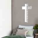 Vinyl Wall Art Decal - I Can Do All Things Through Christ - 22" x 40" - Trendy Inspirational Spiritual Religious Quote Sticker For Home Office Living Room Bedroom Decor 2