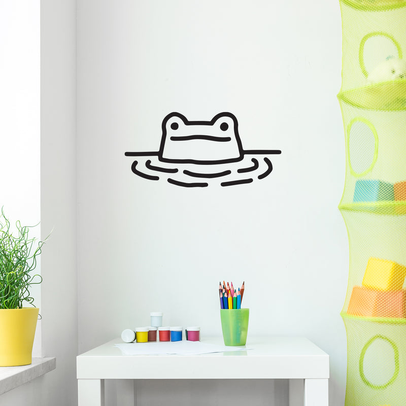 Vinyl Wall Art Decal - Cute frog - 13" x 27" - Trendy Inspirational Quote Animal Design Sticker For Children Bedroom Home Baby Nursery Daycare Kids Room Decor 2