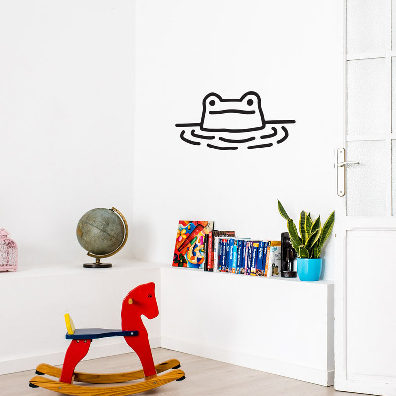 Vinyl Wall Art Decal - Cute frog - Trendy Inspirational Quote Animal Design Sticker For Children Bedroom Home Baby Nursery Daycare Kids Room Decor 3