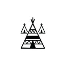 Vinyl Wall Art Decal - Teepee Tents - 22" x 28" - Cute Modern Stickers Design For Home Apartment Kids Bedroom Living Room Playroom Nursery School Decoration 1