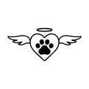 Vinyl Wall Art Decal - Angel Paw - 3" x 7" - Modern Inspirational Cute Quote Heart Design Sticker For Home Office Laptops Notebooks Cars Vet Windows Decor 1