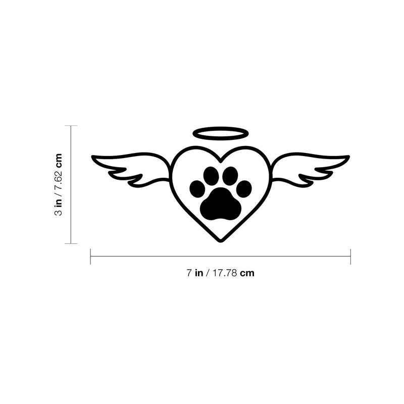 Vinyl Wall Art Decal - Angel Paw - 3" x 7" - Modern Inspirational Cute Quote Heart Design Sticker For Home Office Laptops Notebooks Cars Vet Windows Decor 4